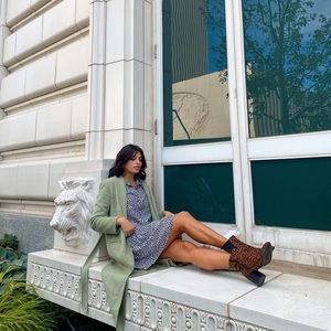 Black and white babydoll floral dress